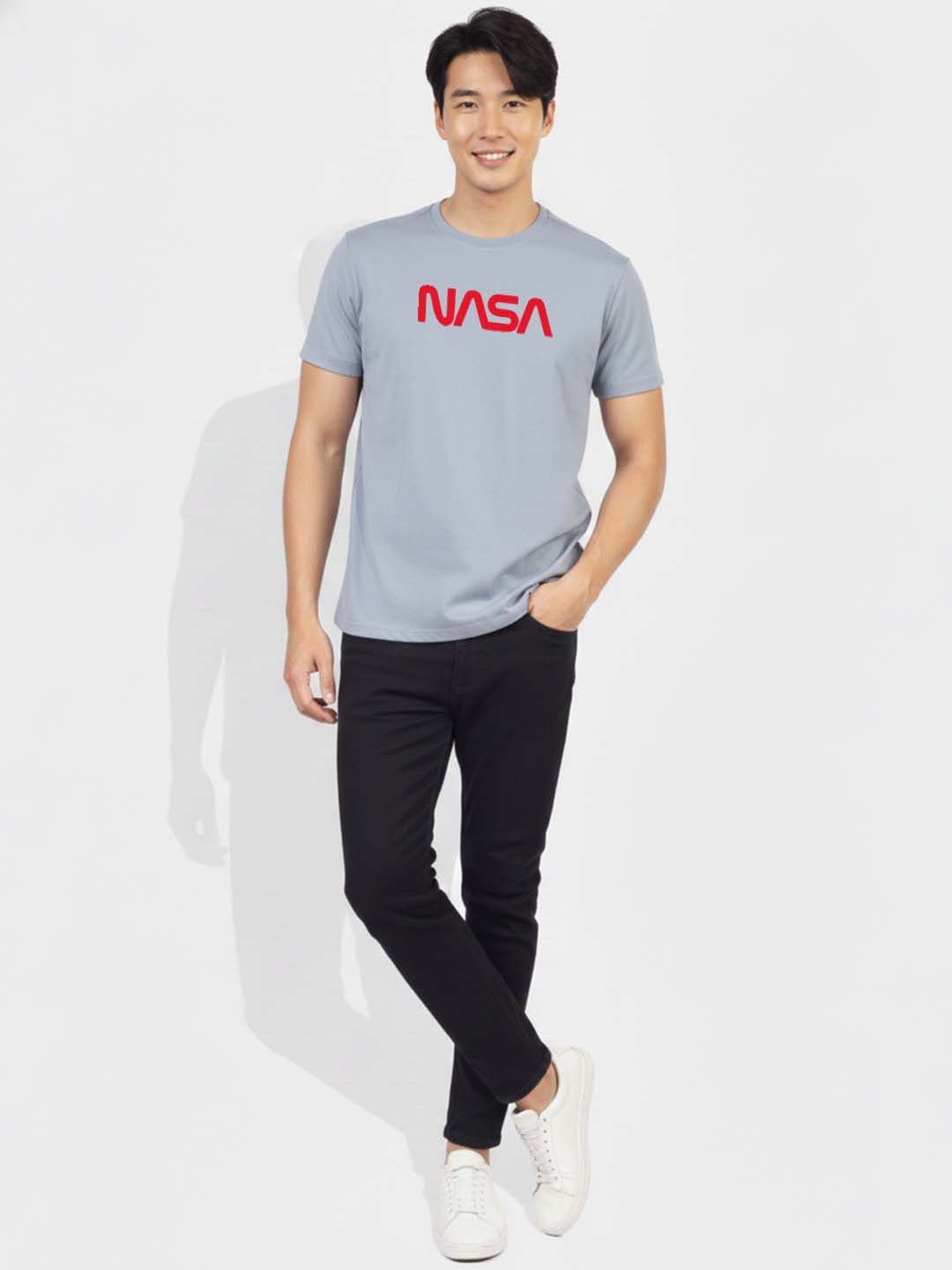 Greylongg Graphic NASA Printed Round Neck T-shirt - view 1
