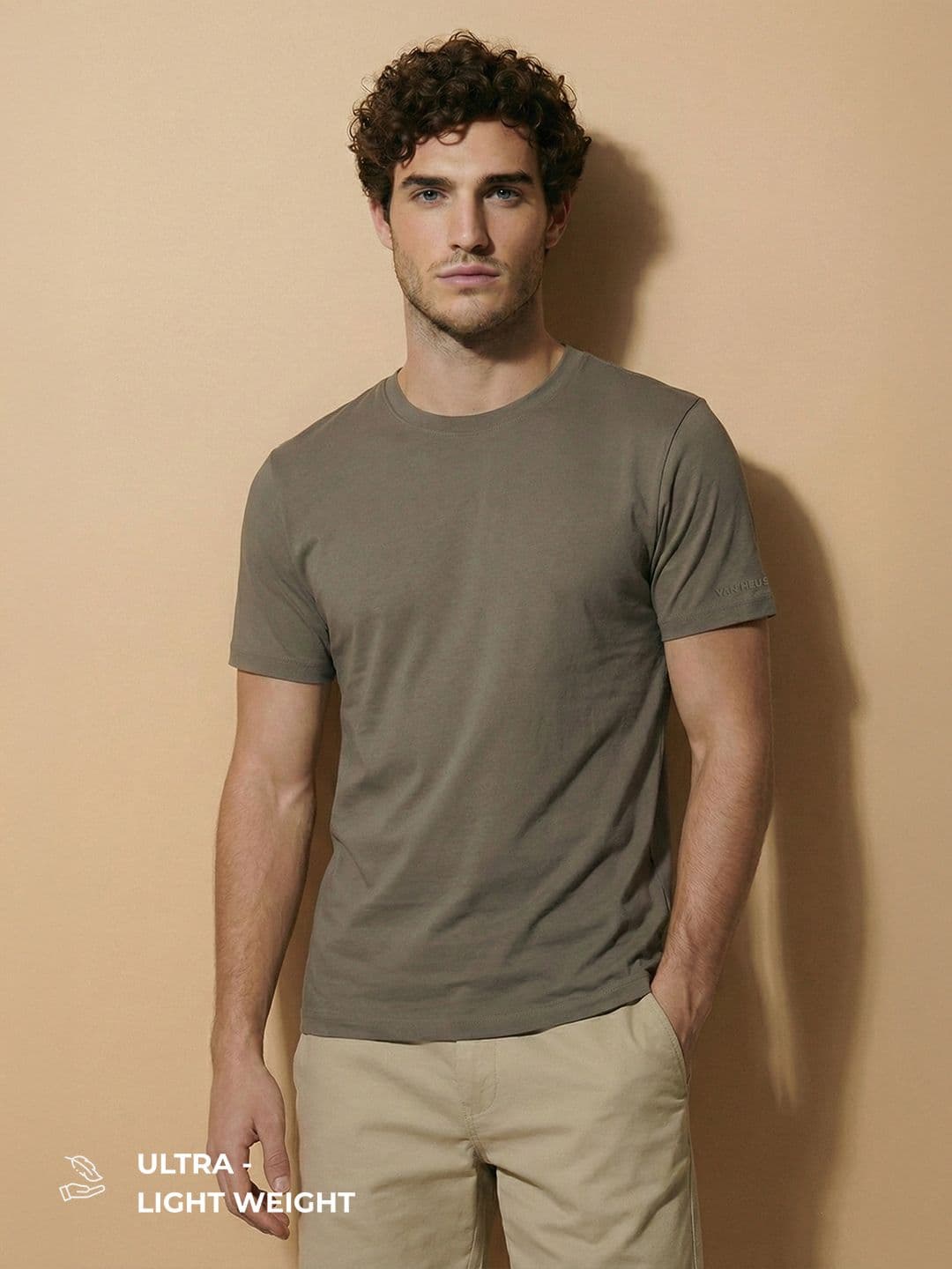 Van Heusen IQ Men Premium Cotton Wrinkle Resistant Air Series T-shirt - view 1