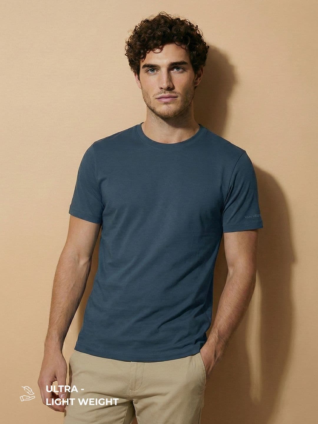 Van Heusen IQ Men Premium Cotton Wrinkle Resistant Air Series T-shirt - view 1