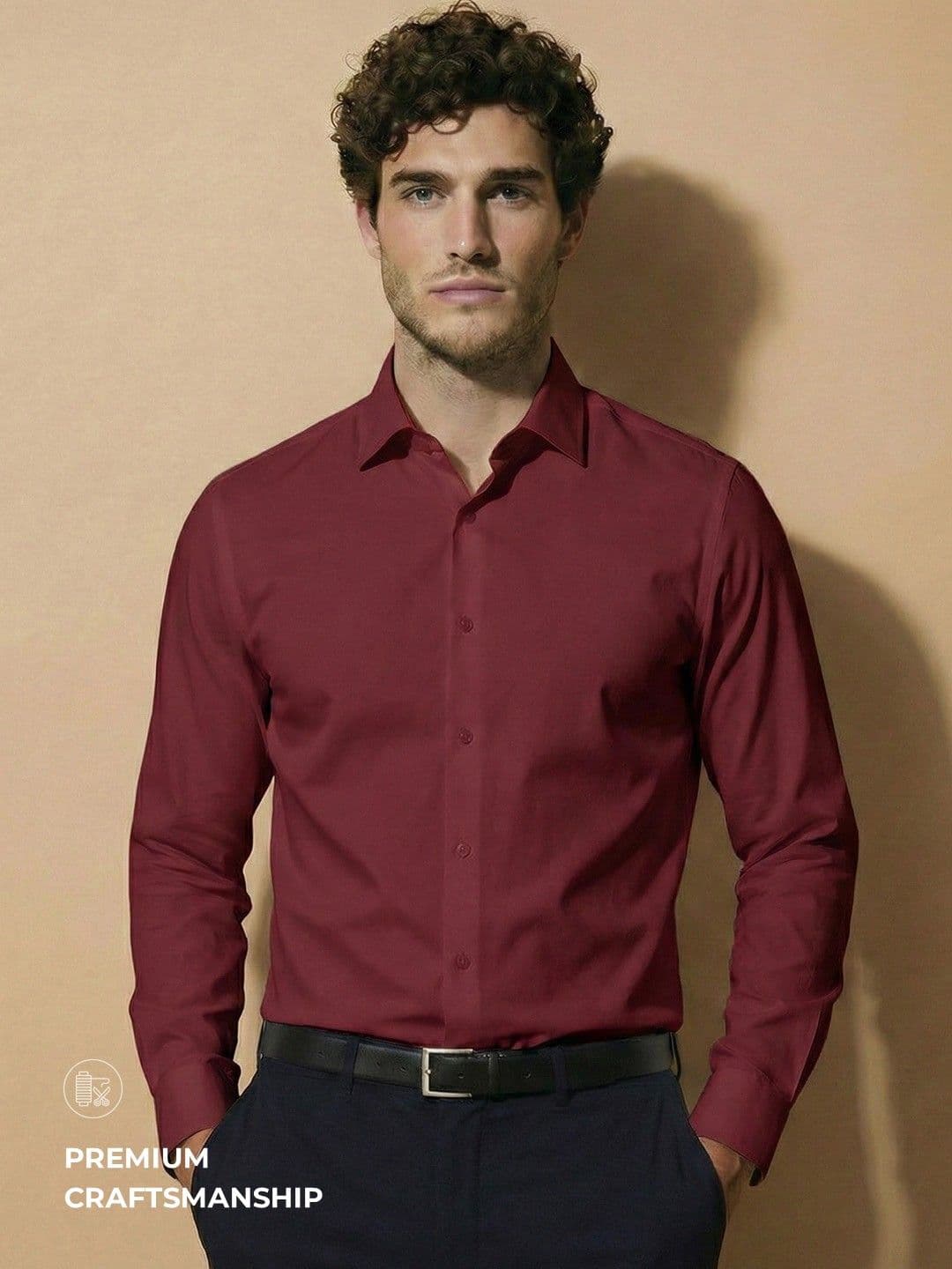 Van Heusen IQ Men Premium Cotton With HD Stretch Satin Breathable Shirt - view 1