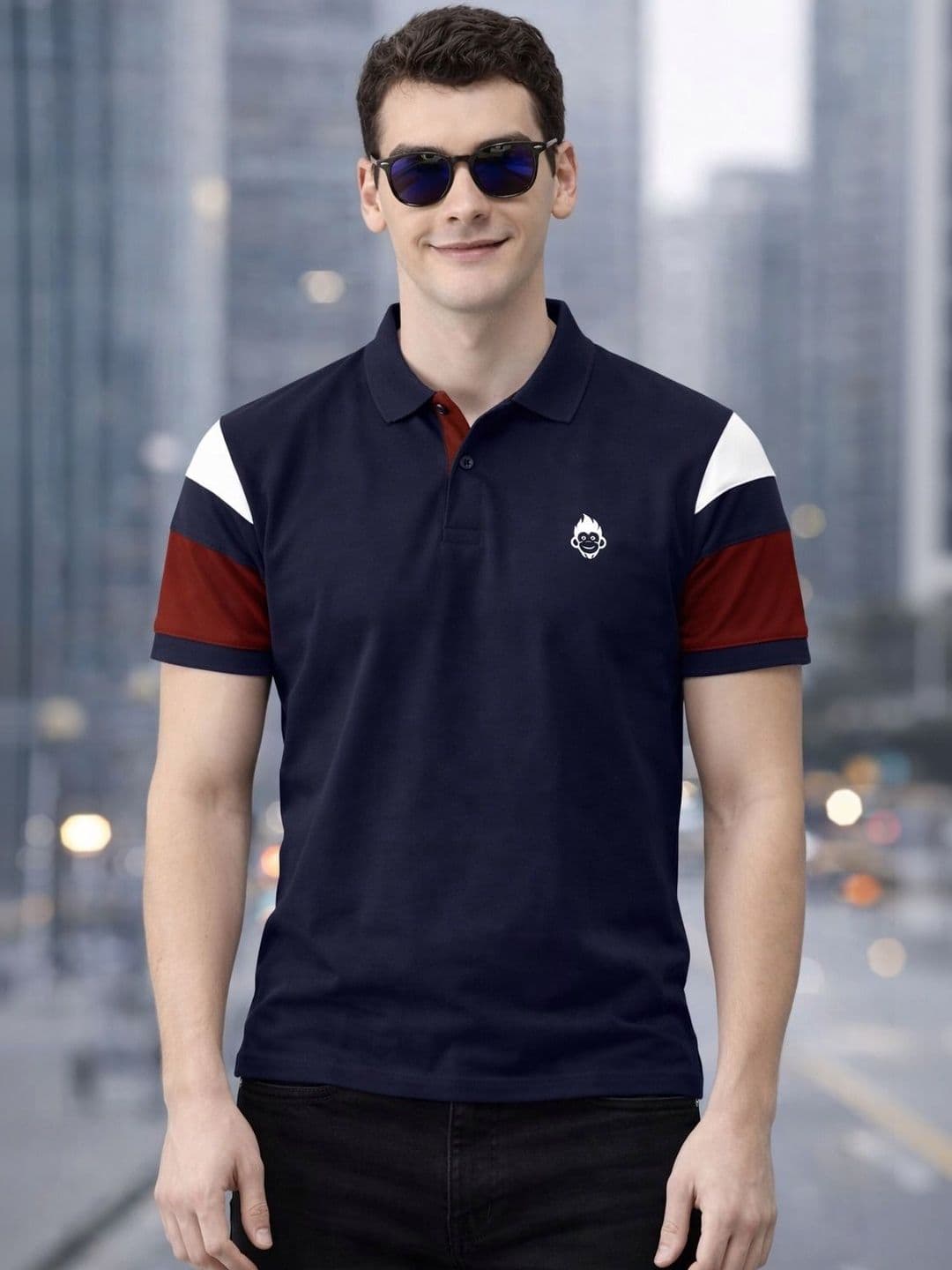 BHABHADBHUT Men Polo Collar T-shirt - view 1