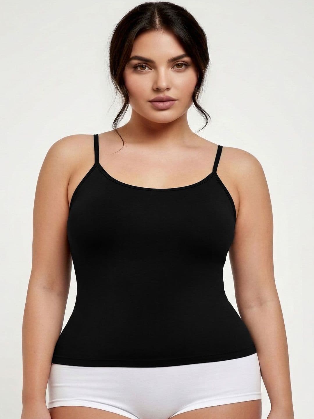 Plus Size Round Neck Non Padded Camisoles - view 1