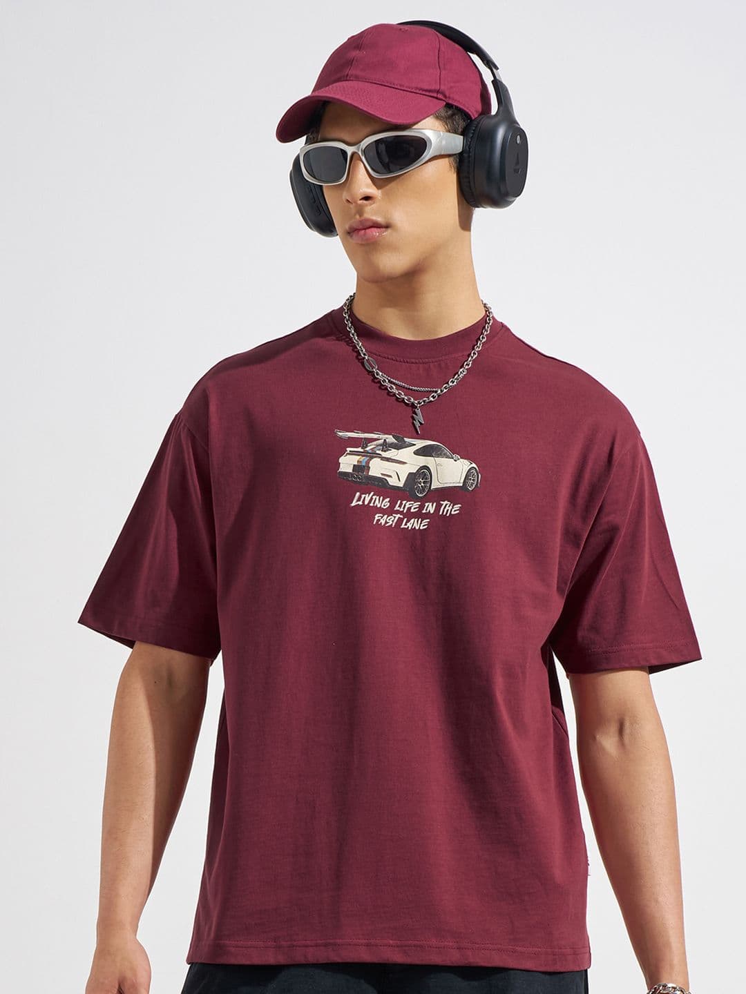 HIGHLANDER Men Printed Drop-Shoulder Sleeves T-shirt - view 1