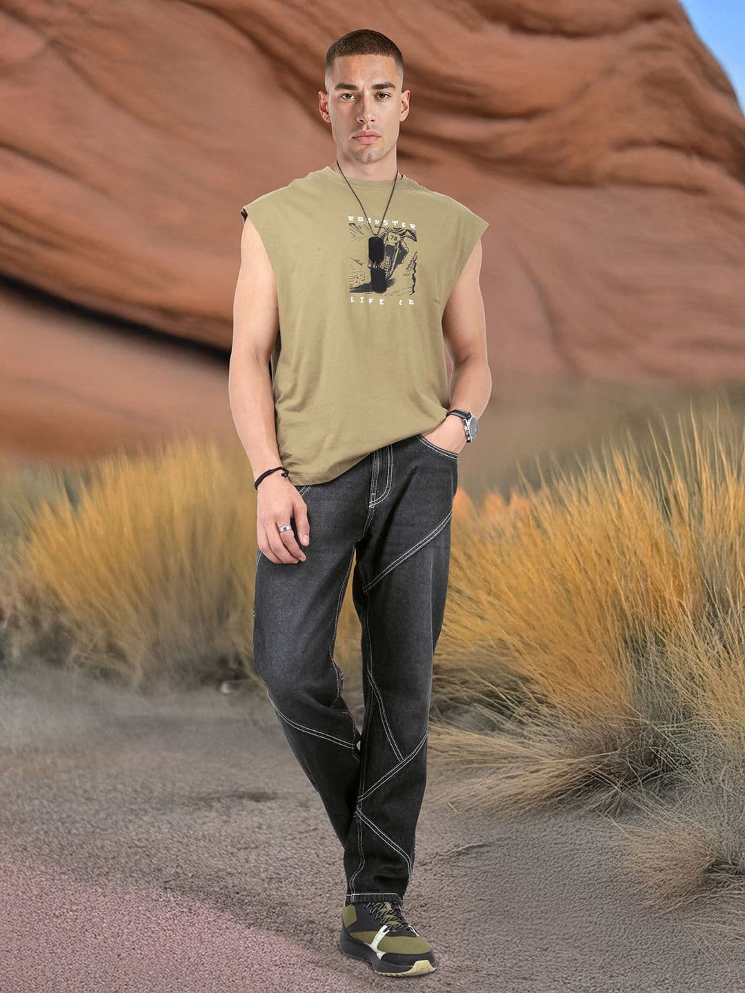 The Roadster Life Co. Men Regular Fit Pure Cotton Jeans - view 1