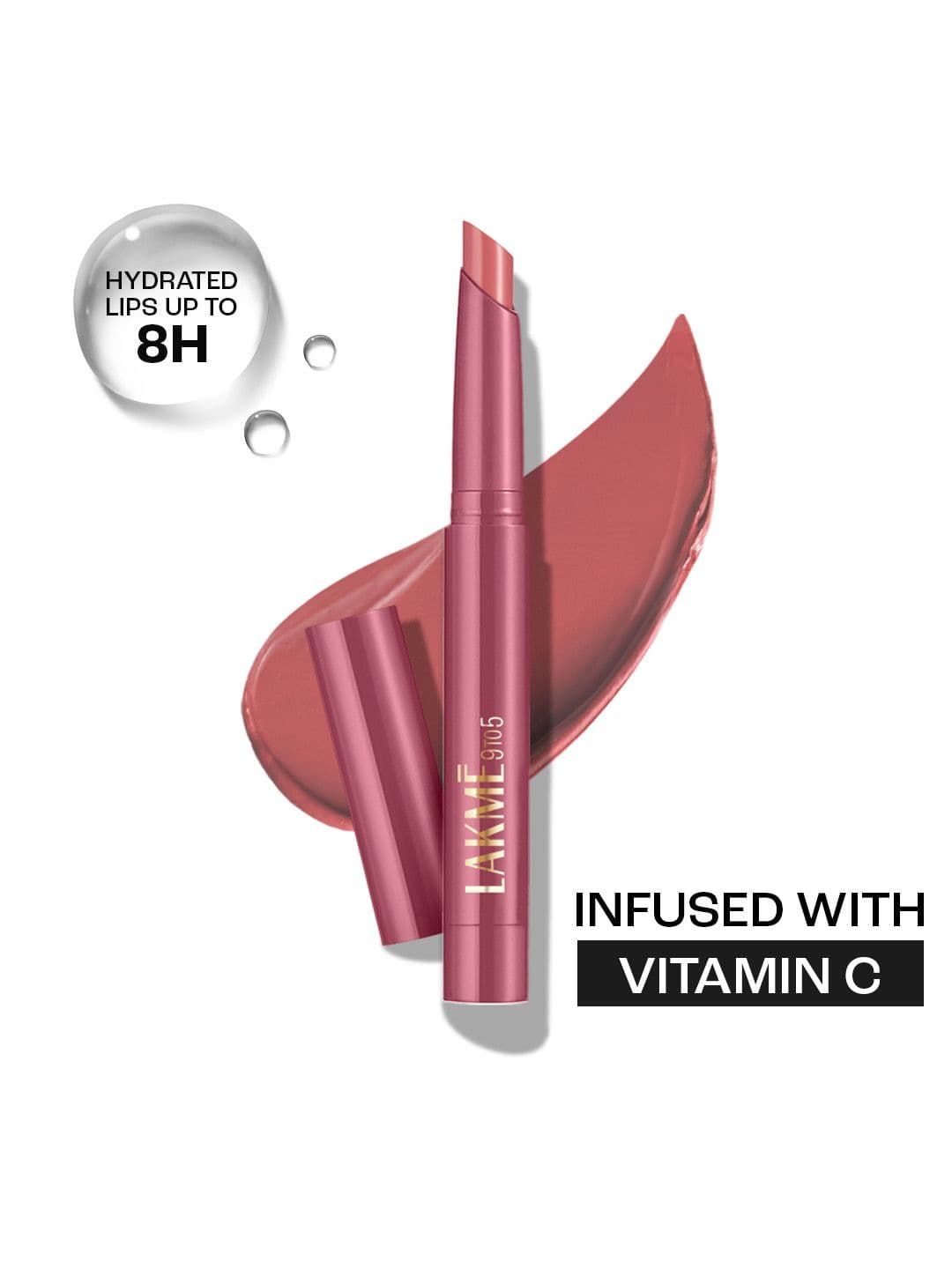 Lakme 9 to 5 Forever Matte Long-Lasting Hydration Lip Crayon with Vitamin C - Work Nude - view 1
