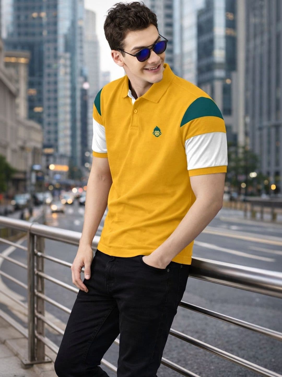 BHABHADBHUT Men Polo Collar T-shirt - view 1
