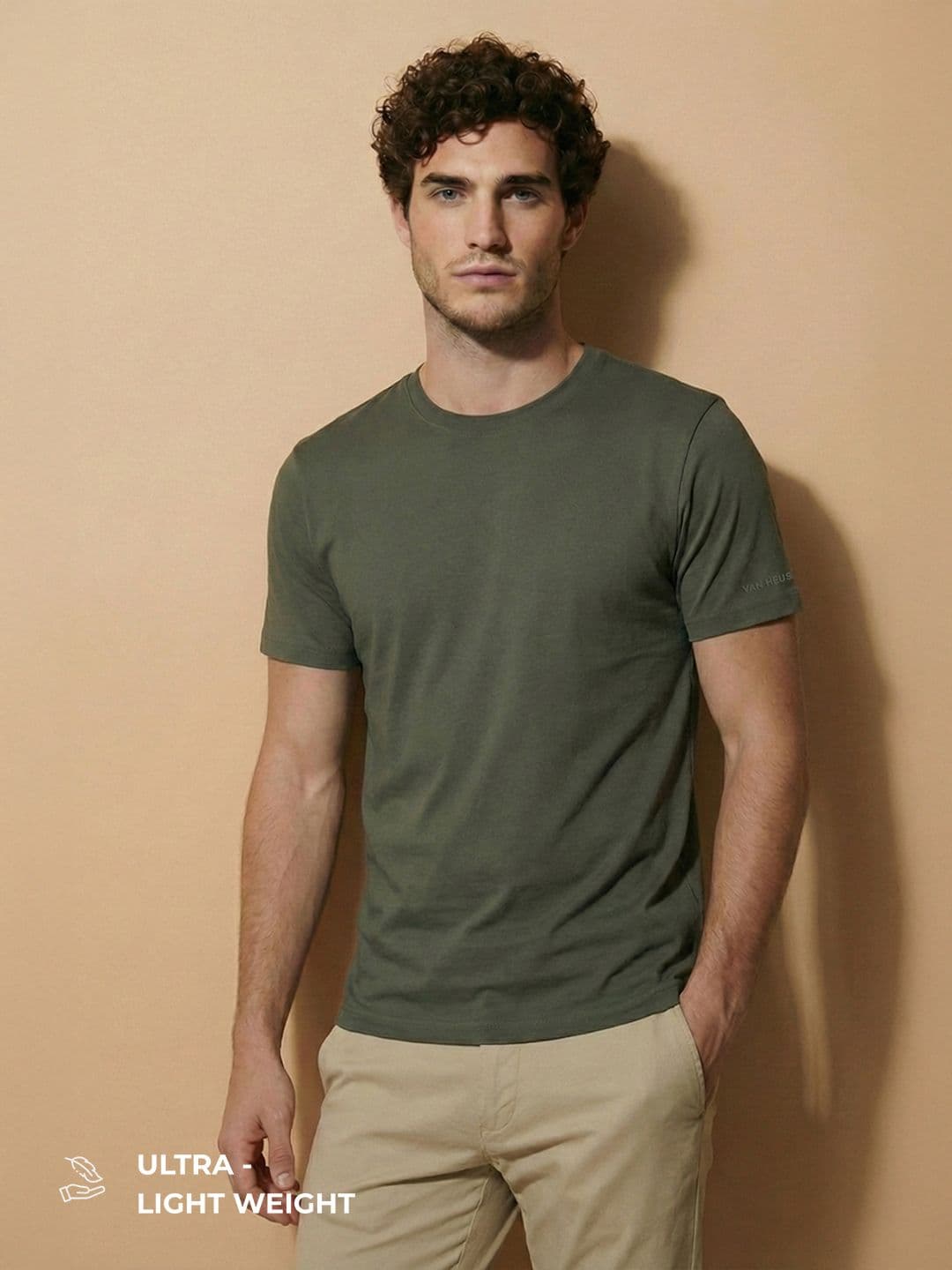 Van Heusen IQ Men Premium Cotton Wrinkle Resistant Air Series T-shirt - view 1