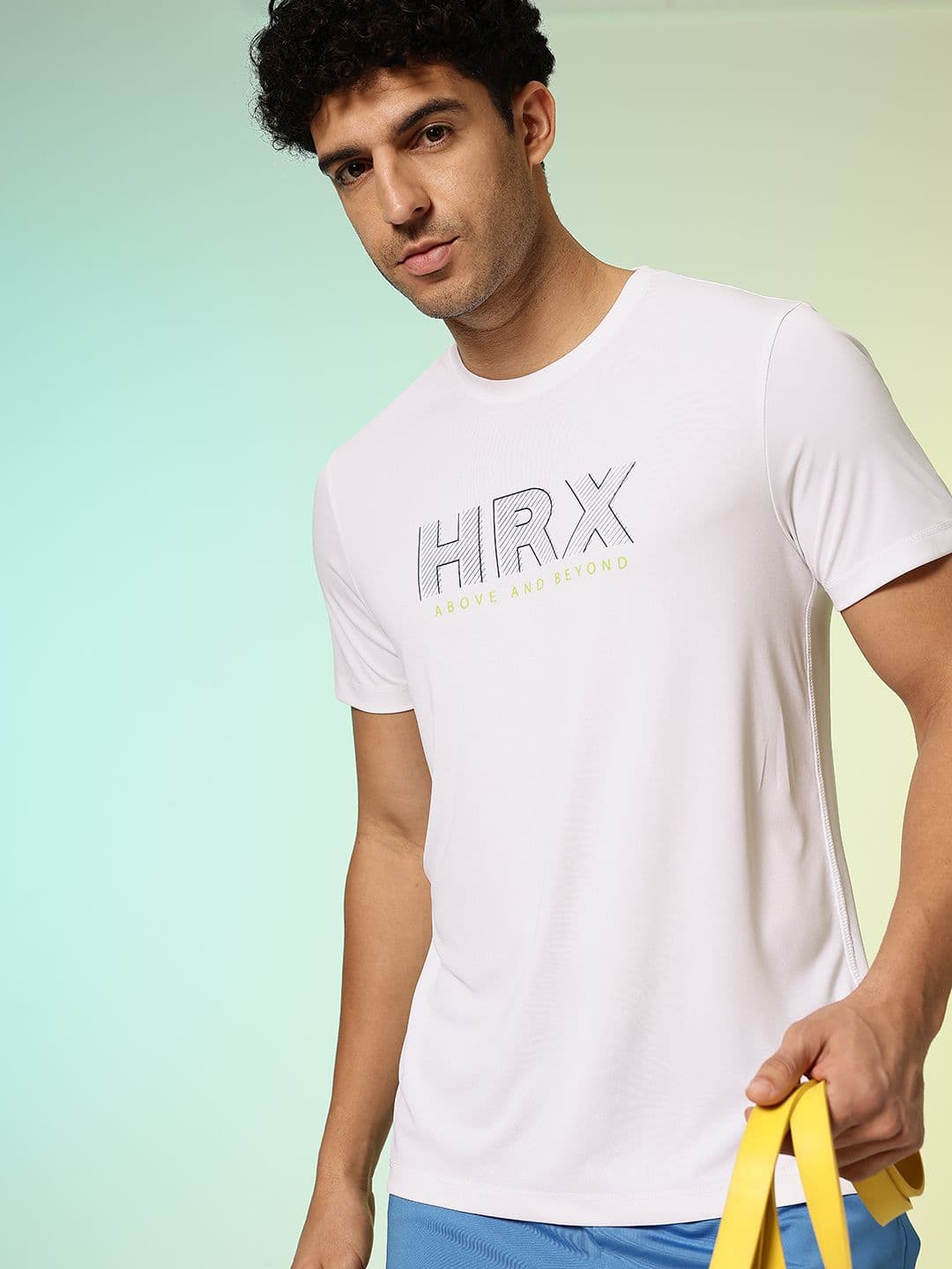 HRX by Hrithik Roshan Brand Logo Printed Rapid-Dry Training T-shirt - view 1