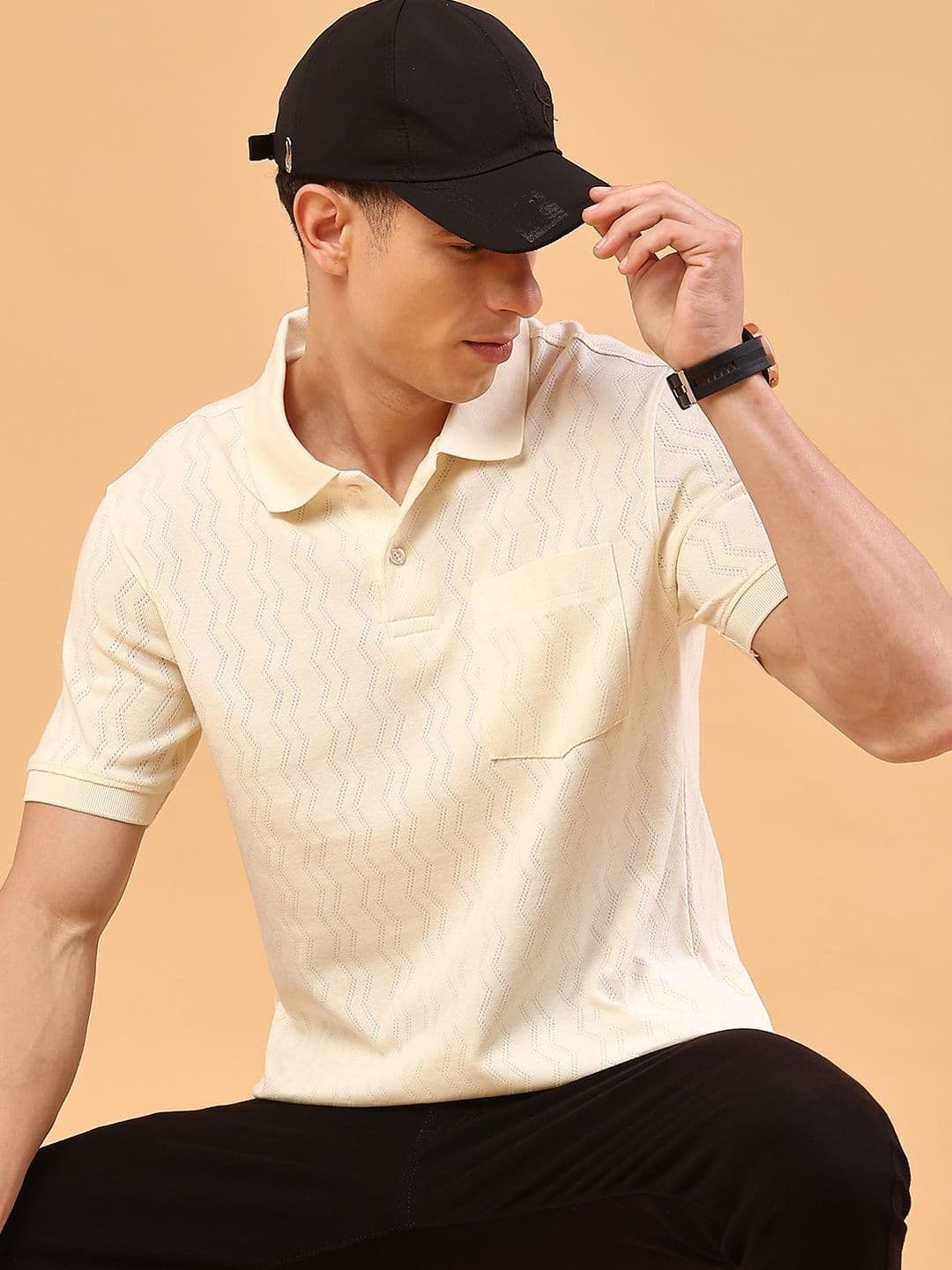 V-Mart Men Polo Collar T-shirt - view 1