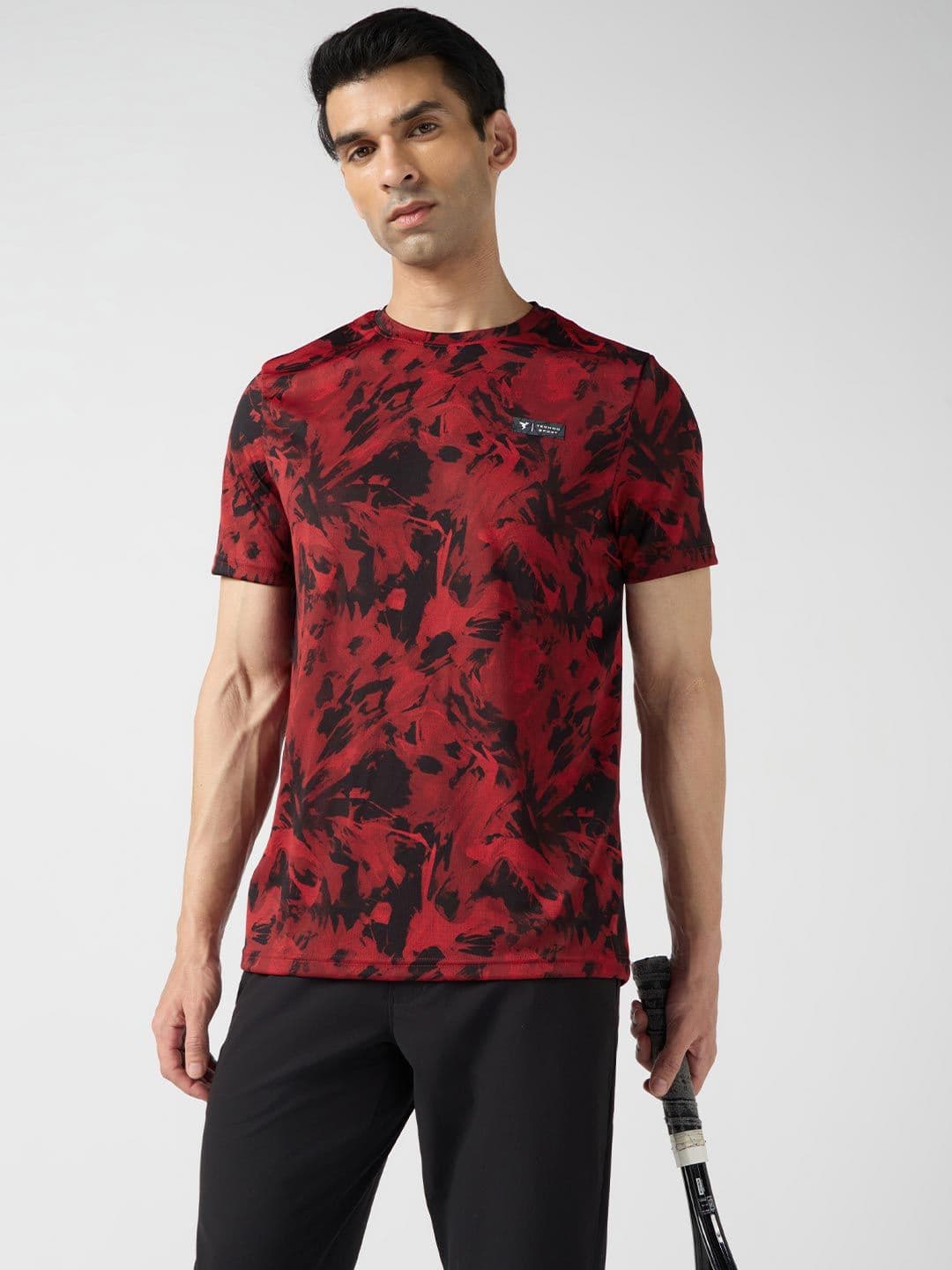 Technosport Men UPF50 Tie and Dye Dyed Round Neck Slim Fit T-shirt - view 1