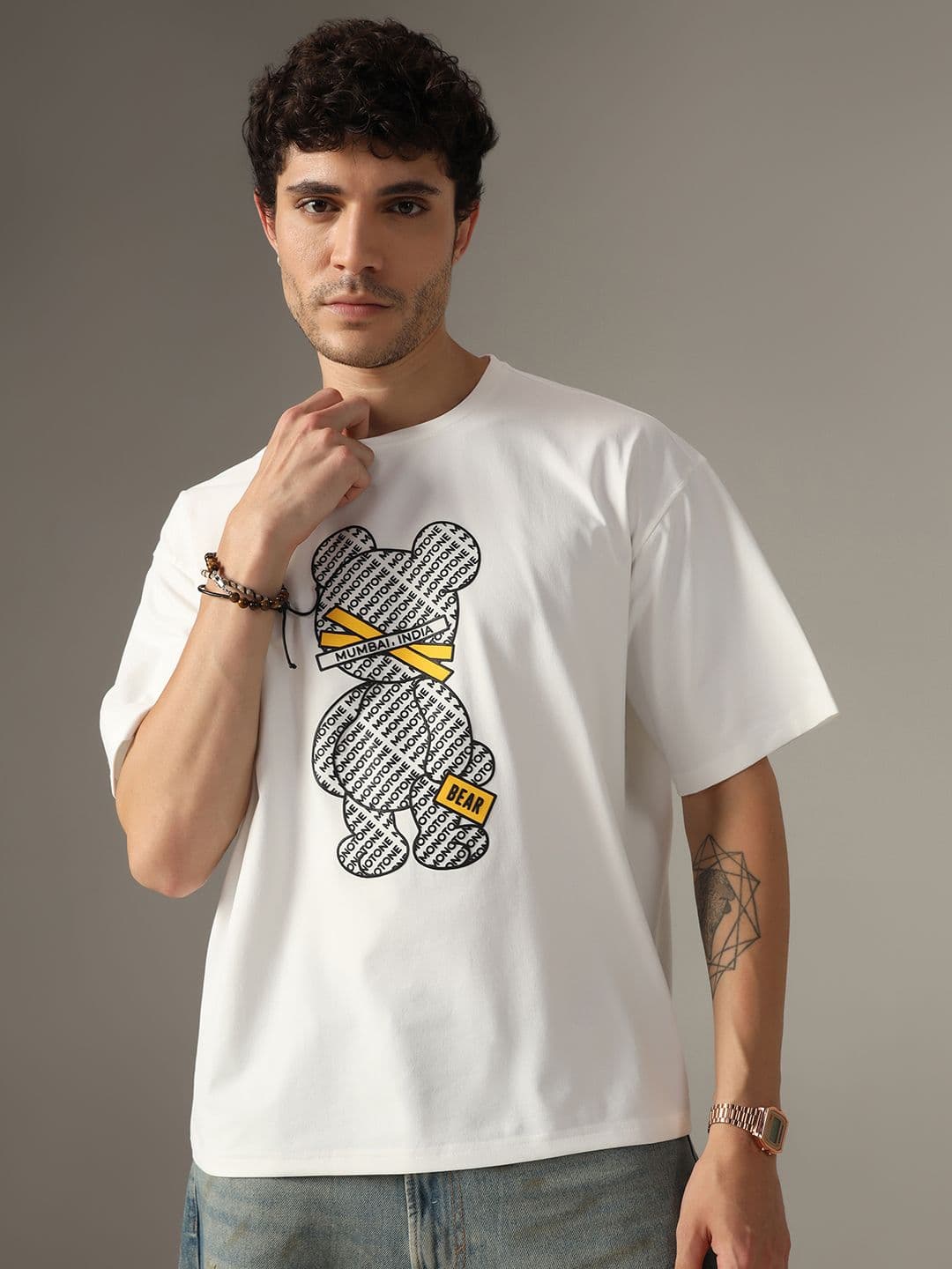 Monotone Men Printed Boxy T-shirt - view 1