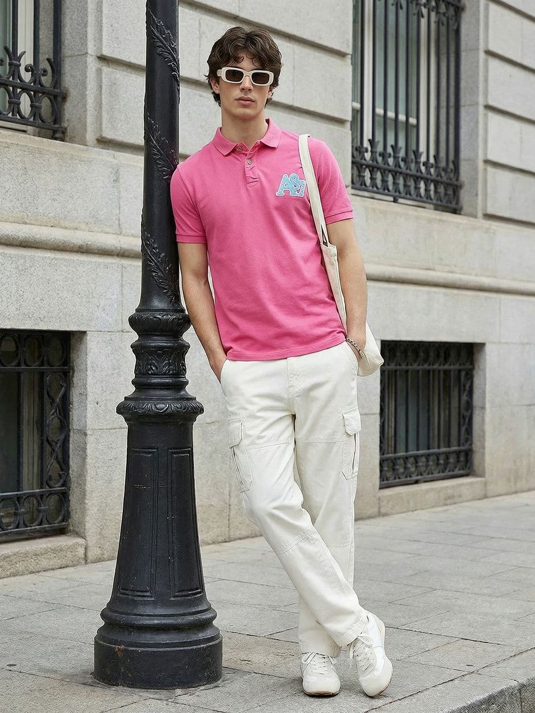 Aeropostale Brand Logo Applique Detailed Polo Collar Pure Cotton T-shirt - view 1