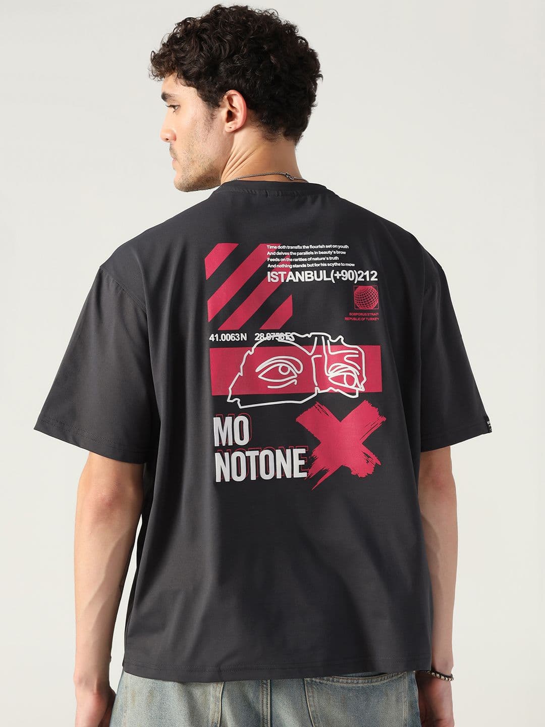 Monotone Men Printed Boxy T-shirt - view 1
