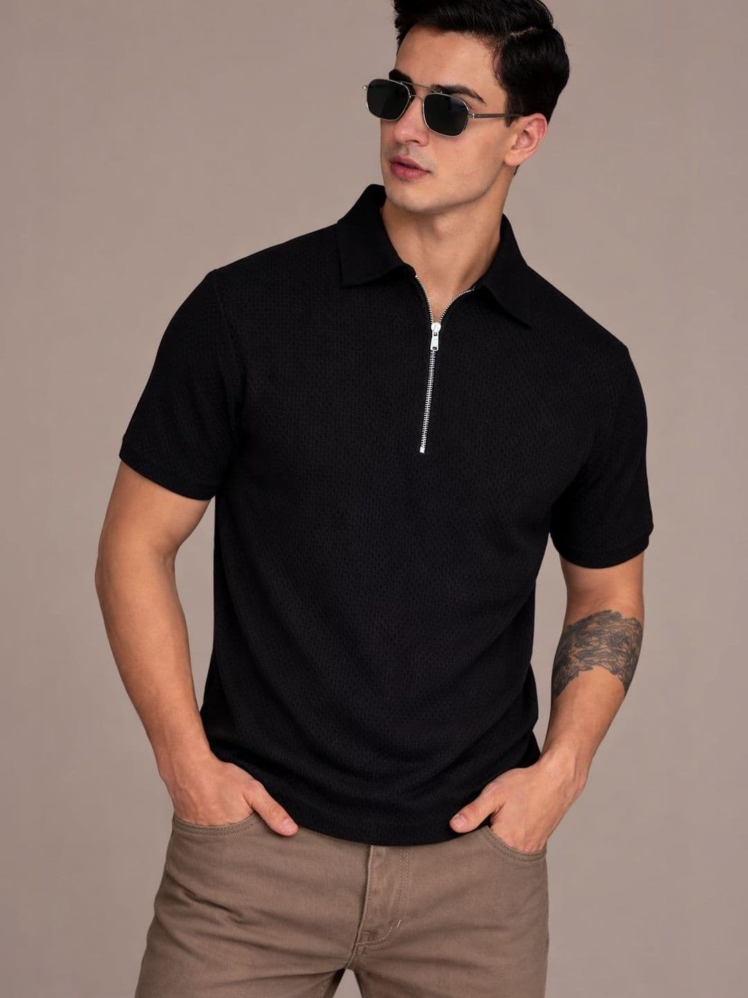 FEVERFEW Men Polo Collar T-shirt - view 1