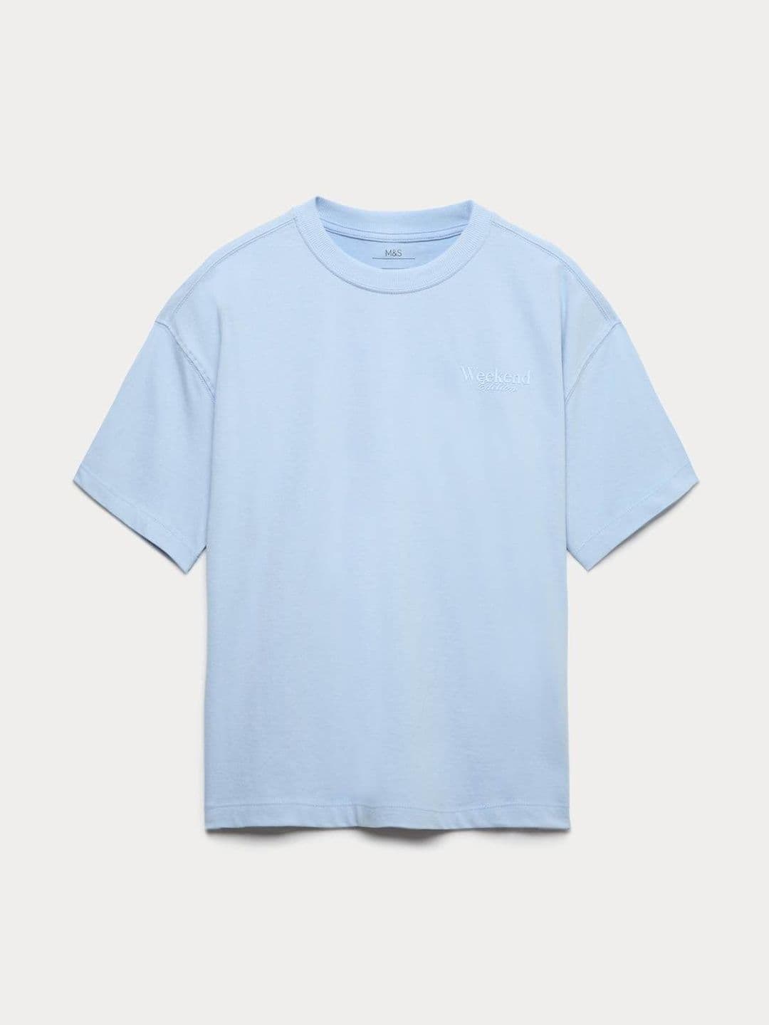 Marks & Spencer Pure Cotton Plain T-Shirt - view 1