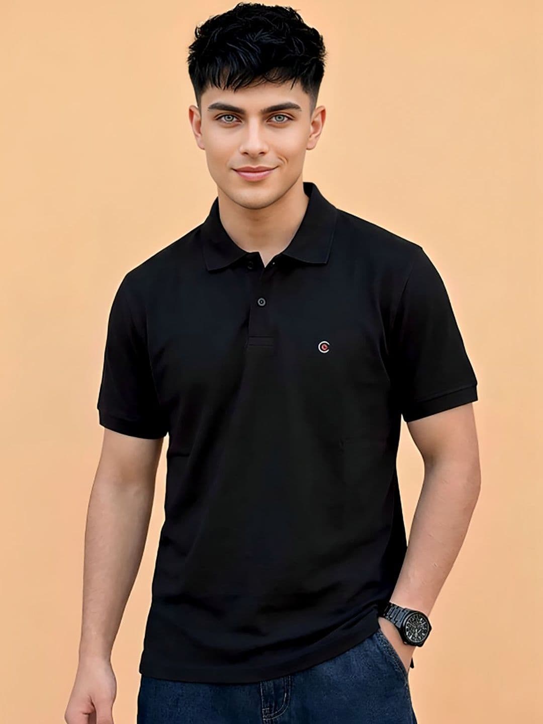 CLOUD COTTON Men Polo Collar T-shirt - view 1