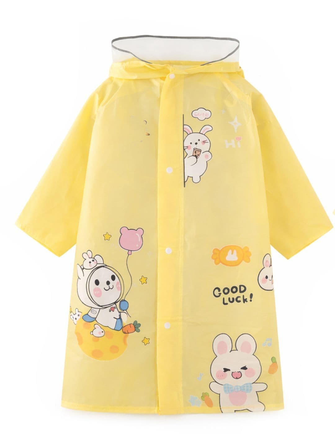 Bold N Elegant Printed Hooded Rain Jacket - view 1