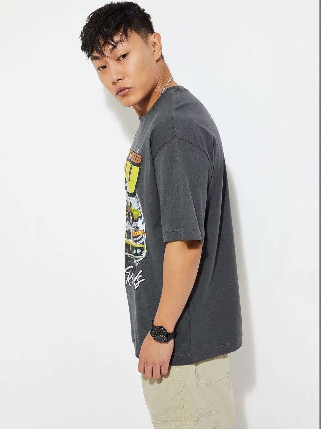 max Typography Printed Pure Cotton Tshirt - view 1