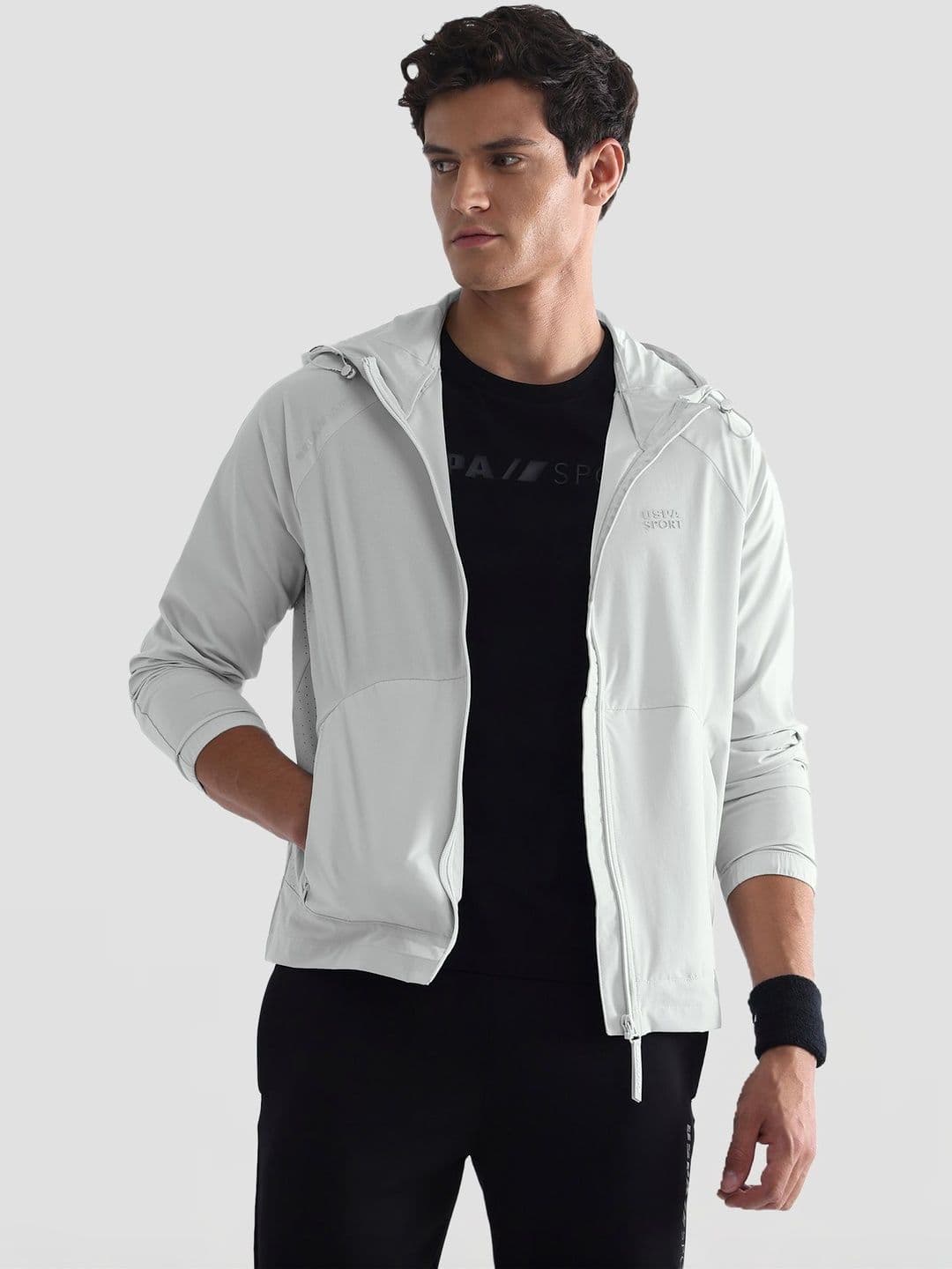 USPA SportSolid Hooded Zipper Jacket - view 1