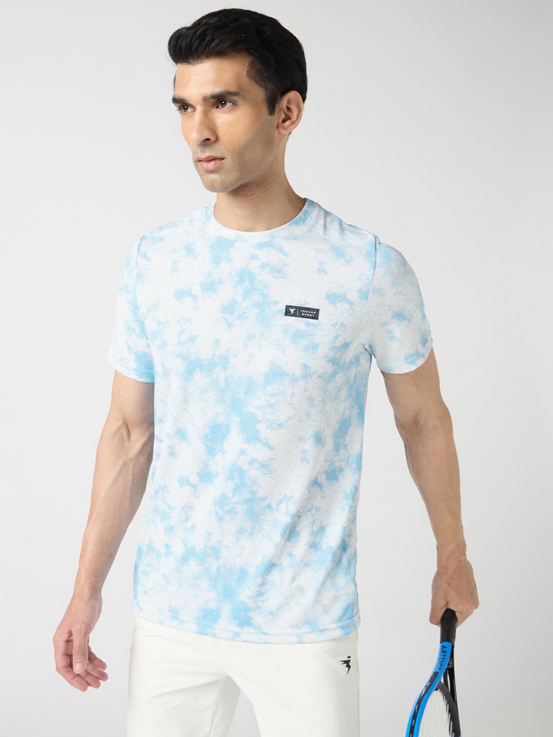 Technosport Men UPF50 Tie and Dye Dyed Round Neck Slim Fit T-shirt - view 1