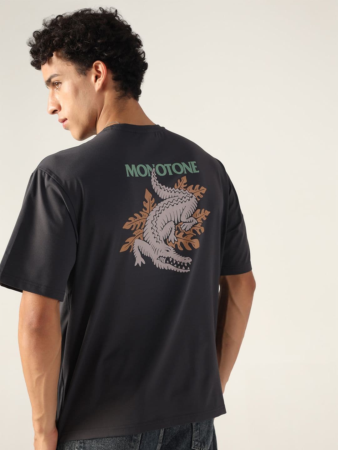 Monotone Men Printed Boxy T-shirt - view 1