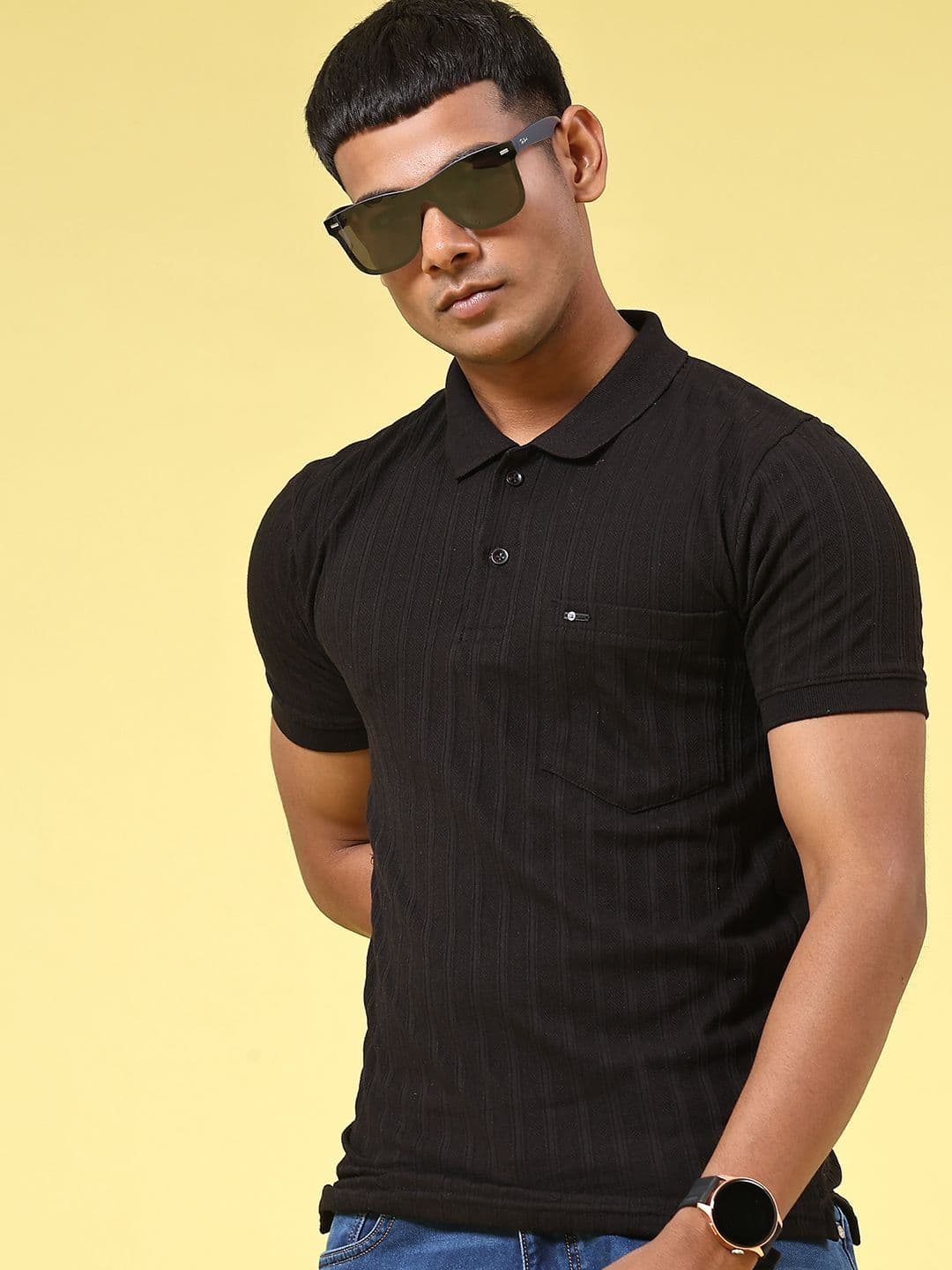 V-Mart Men Mandarin Collar T-shirt - view 1