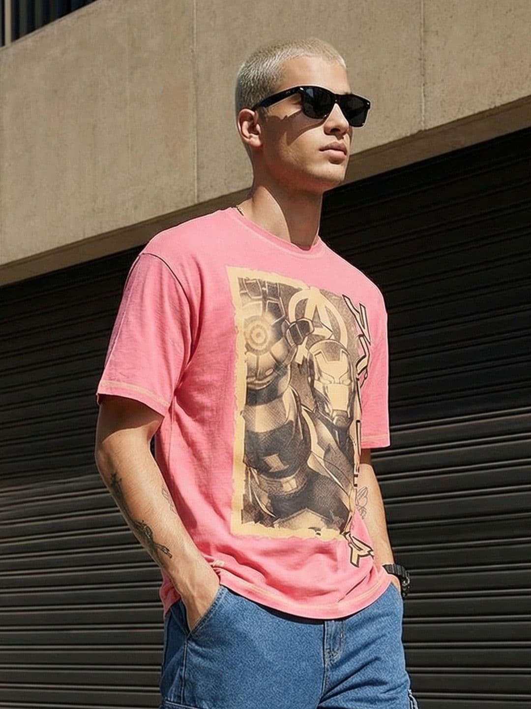 Kook N Keech Marvel Printed Pure Cotton Oversized T-shirt - view 1