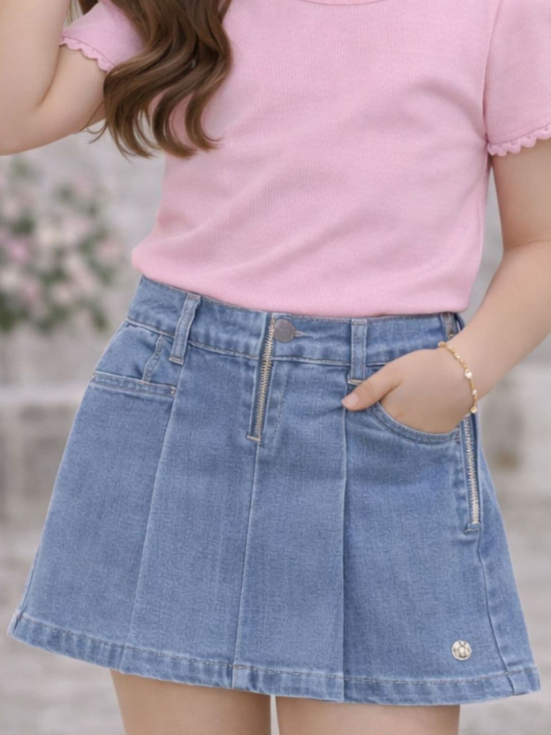 Gini and Jony Girls Flared Above Knee Skirts - view 1