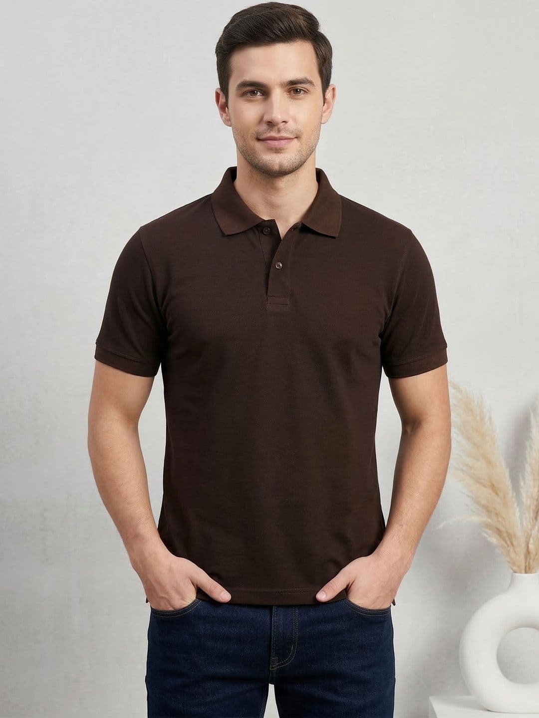Mast & Harbour Men Polo Collar T-shirt - view 1