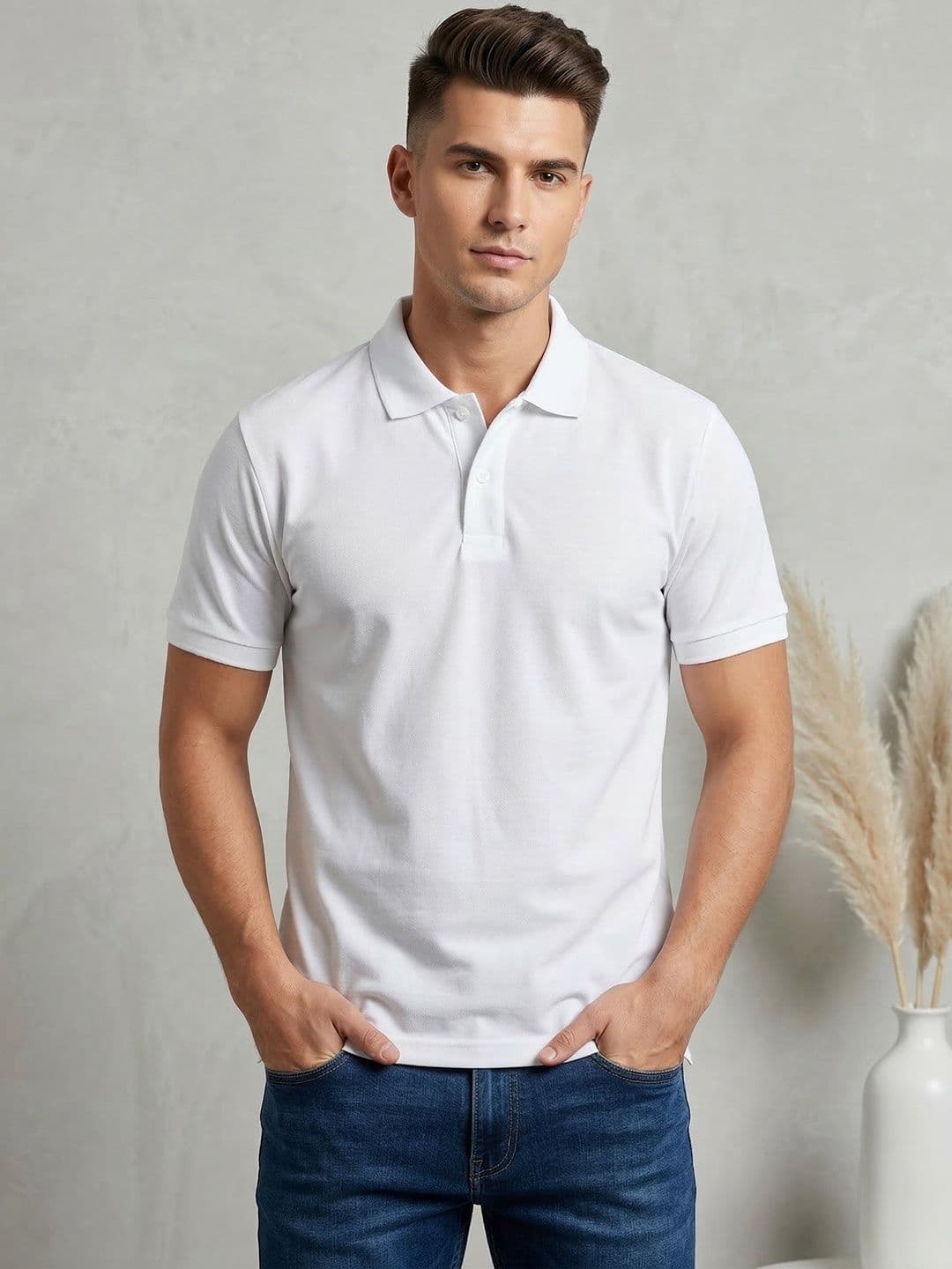 Mast & Harbour Men Polo Collar T-shirt - view 1