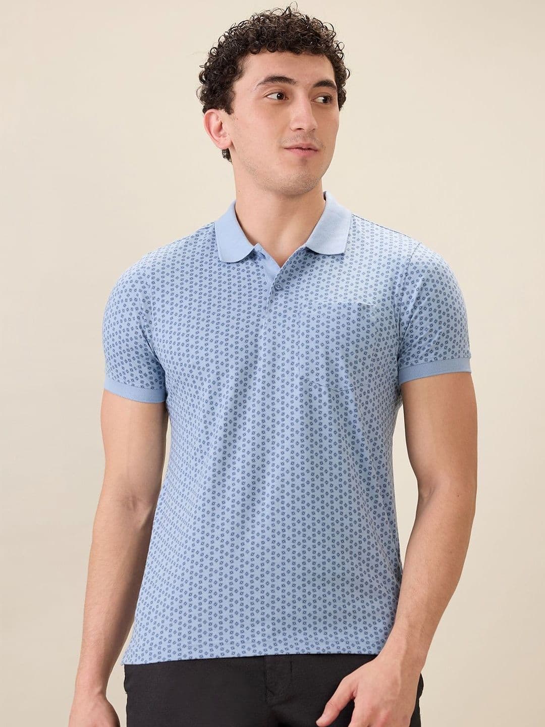 Parx Men Printed Polo Collar T-shirt - view 1