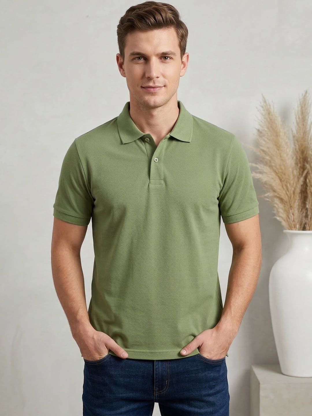 Mast & Harbour Men Polo Collar T-shirt - view 1