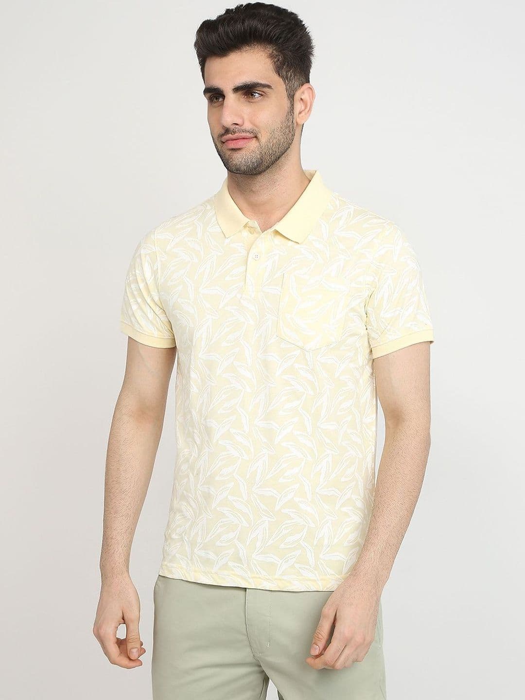 Parx Men Printed Polo Collar T-shirt - view 1