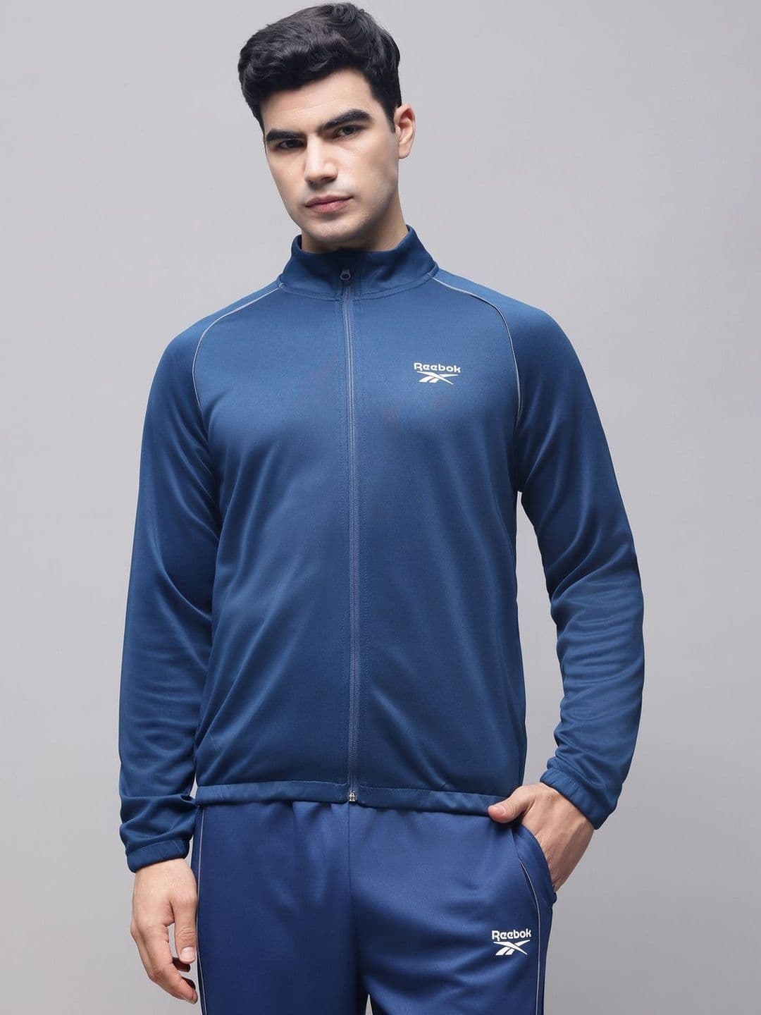 Reebok Mock Collar Open Front Jacket - view 1