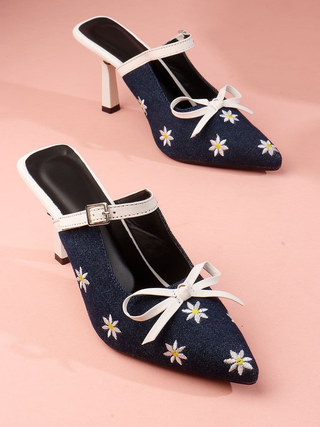 Try Me Stiletto Mules with Bows - view 1