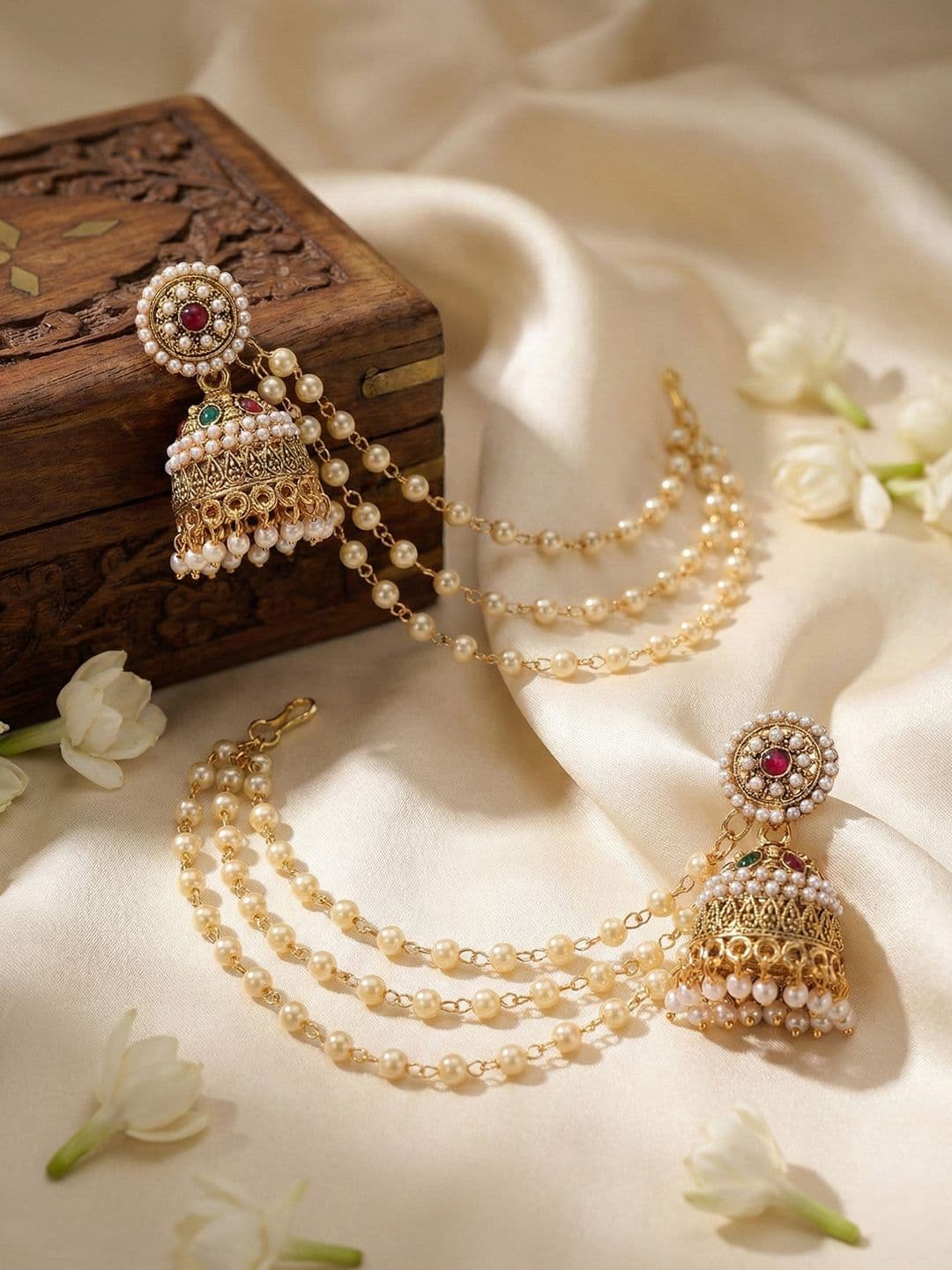 MEIRA JEWELLERY Circular Jhumkas Earrings - view 1