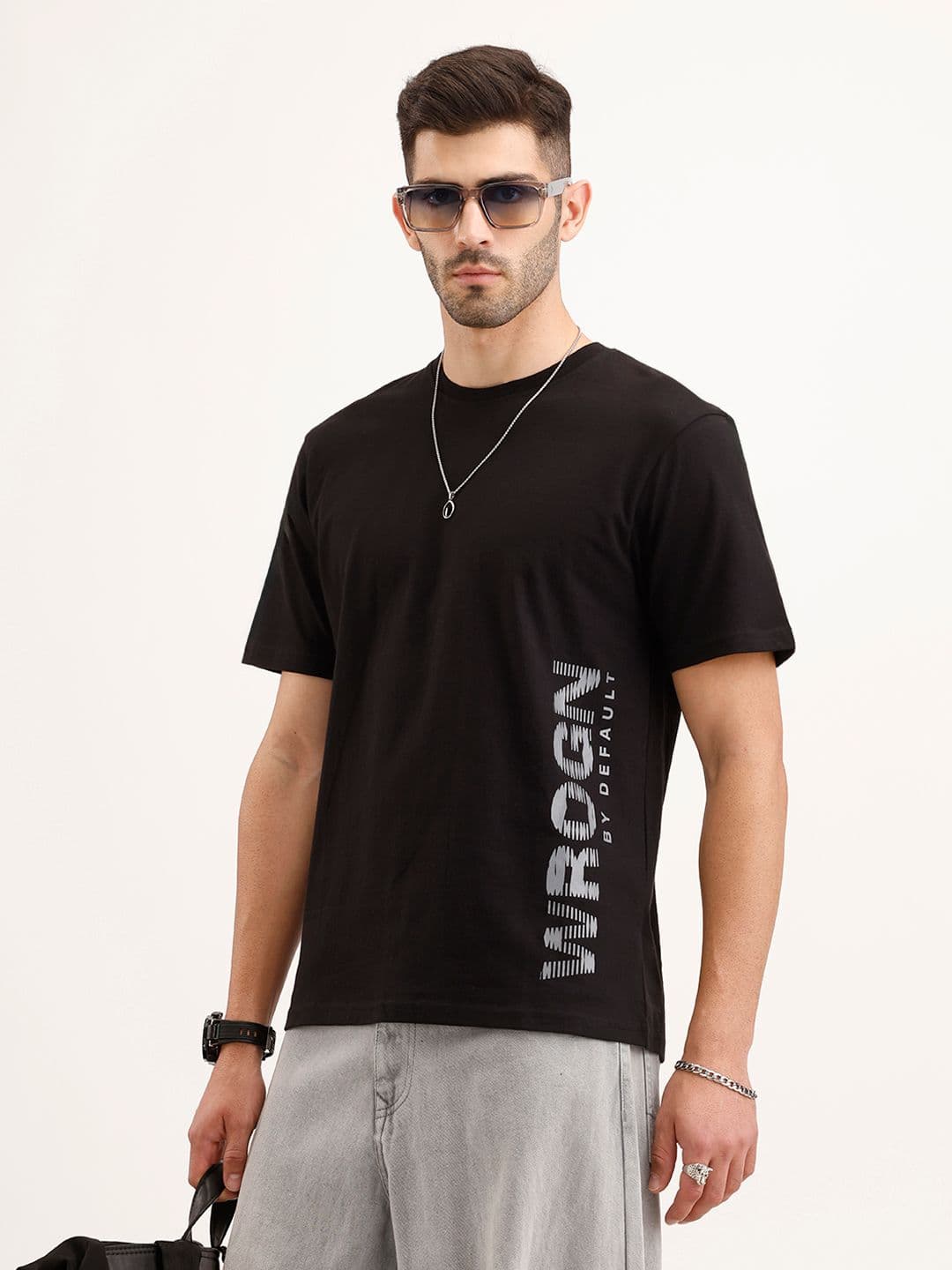 WROGN Typography Printed Comfort Print Pure Cotton T-shirt - view 1