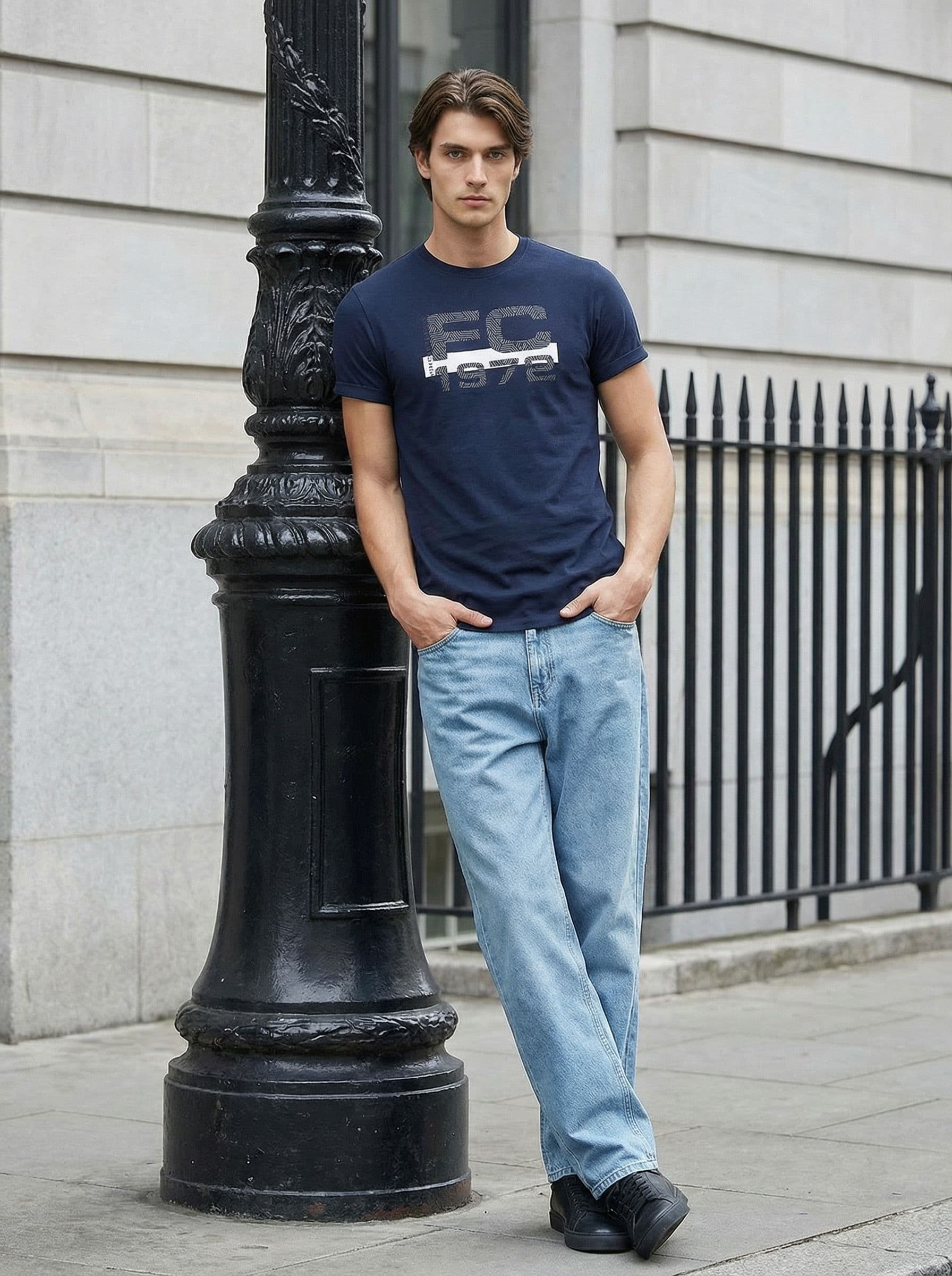 French Connection Brand Logo Printed Pure Cotton T-shirt - view 1