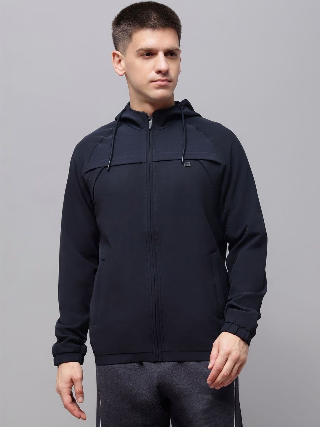 Reebok Cotton Hooded Open Front Jacket - view 1