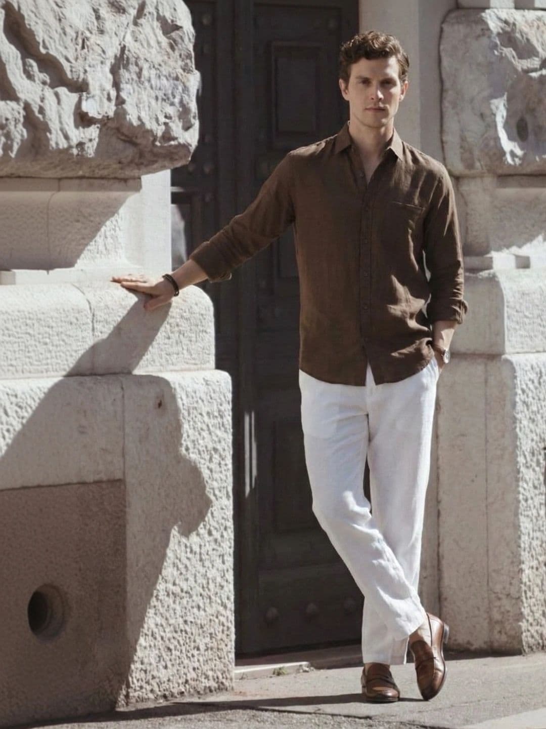 The Roadster Lifestyle Co. Men Solid Linen Casual Shirt - view 1