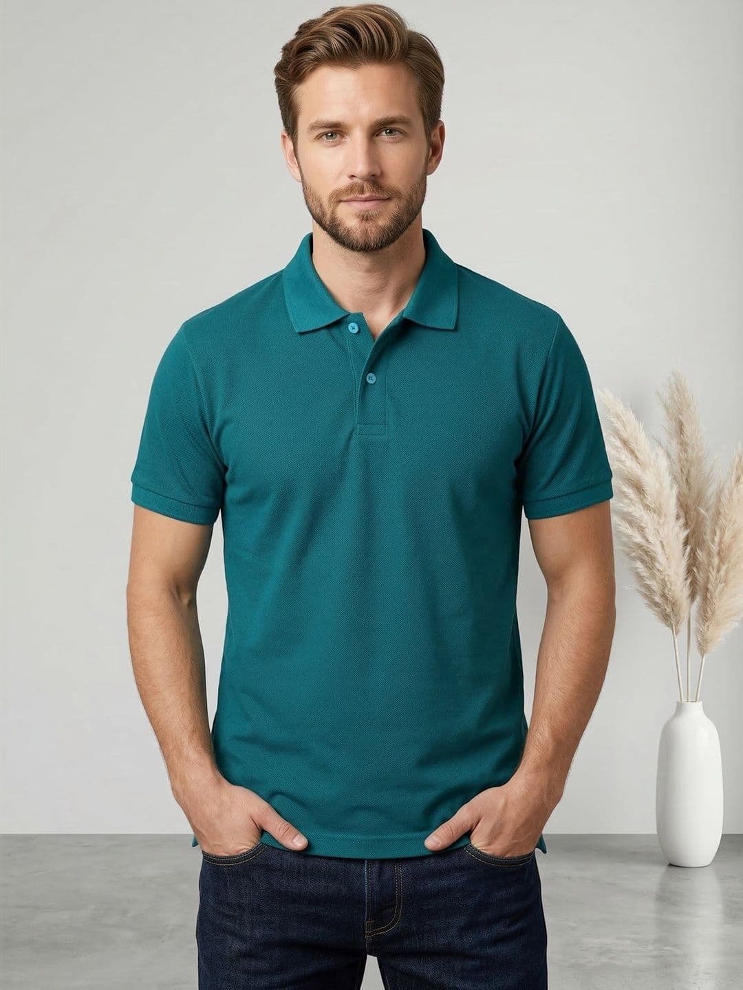 Mast & Harbour Men Polo Collar T-shirt - view 1