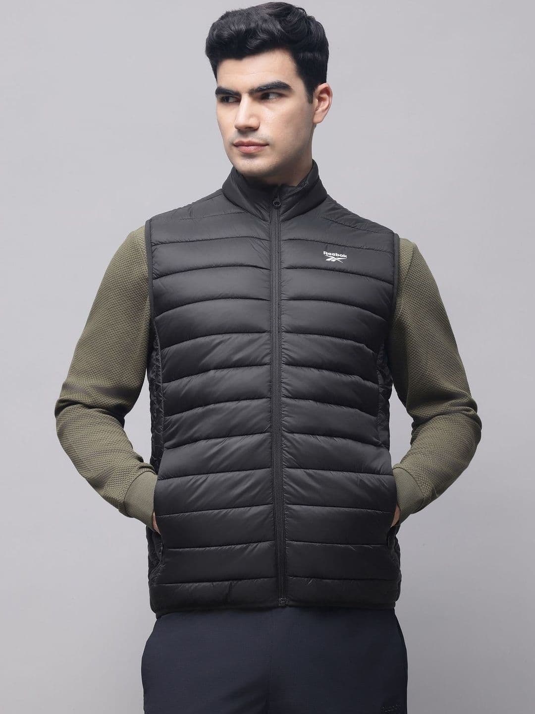 Reebok Cotton Mock Collar Puffer Jacket - view 1