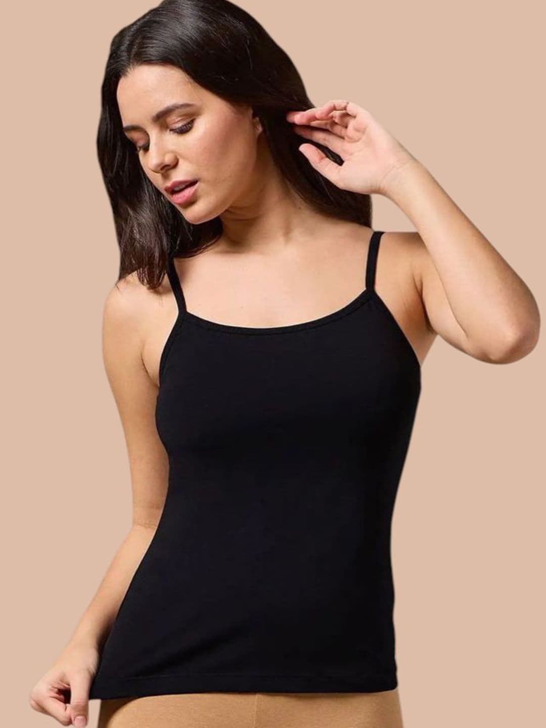 HERE&NOW Women Cotton Camisole Non-Padded Spaghetti Strap with Adjustable Straps - view 1