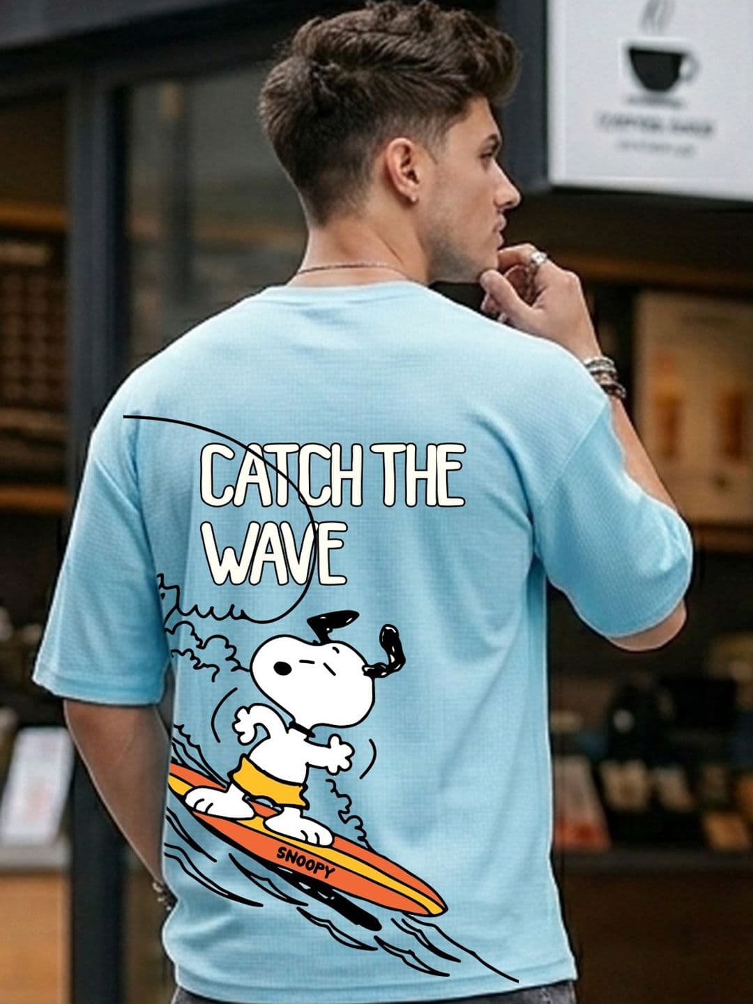 Kook N Keech X Minute Mirth Men Printed Drop-Shoulder Sleeves T-shirt - view 1