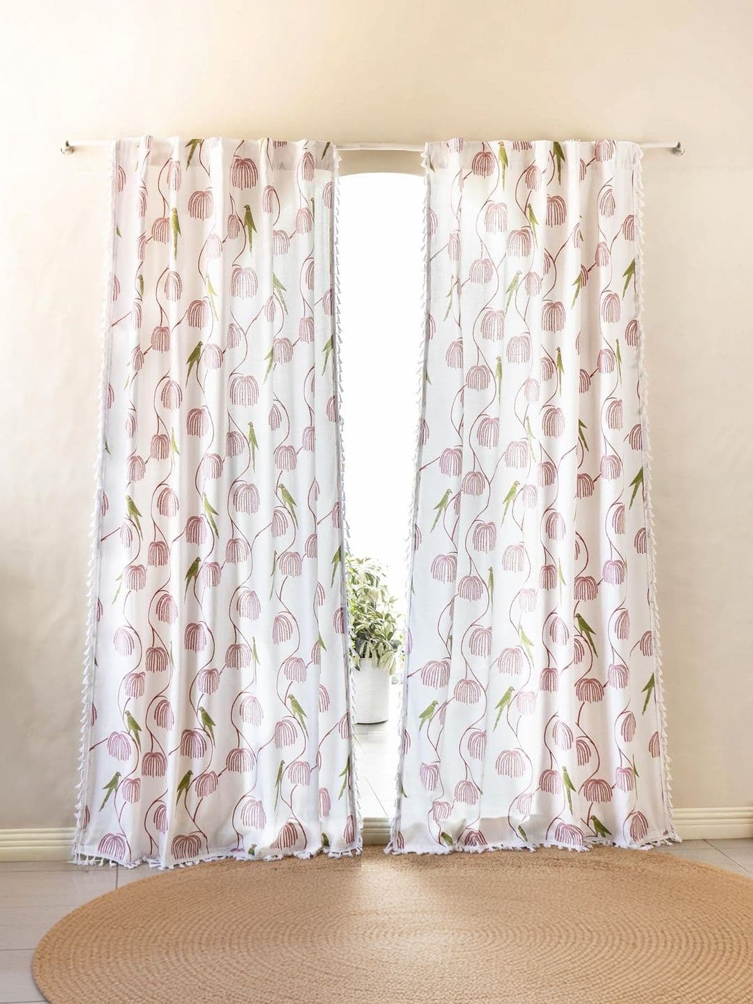 Tranquebar Home Single Panel- Mithu Cotton Window Curtain - 6 Feet - view 1