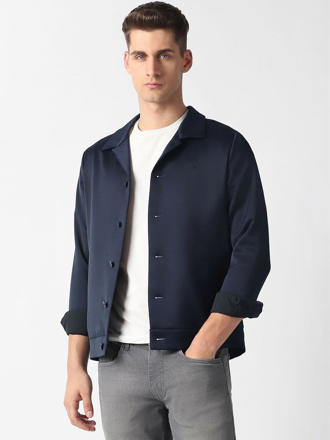V Dot Men Open Front Jacket - view 1