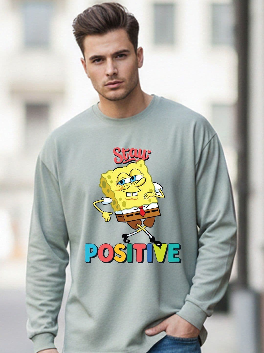 Kook N Keech X Minute Mirth Men Spongebob Printed T-shirt - view 1