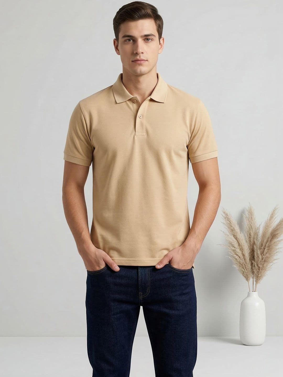 Mast & Harbour Men Polo Collar T-shirt - view 1