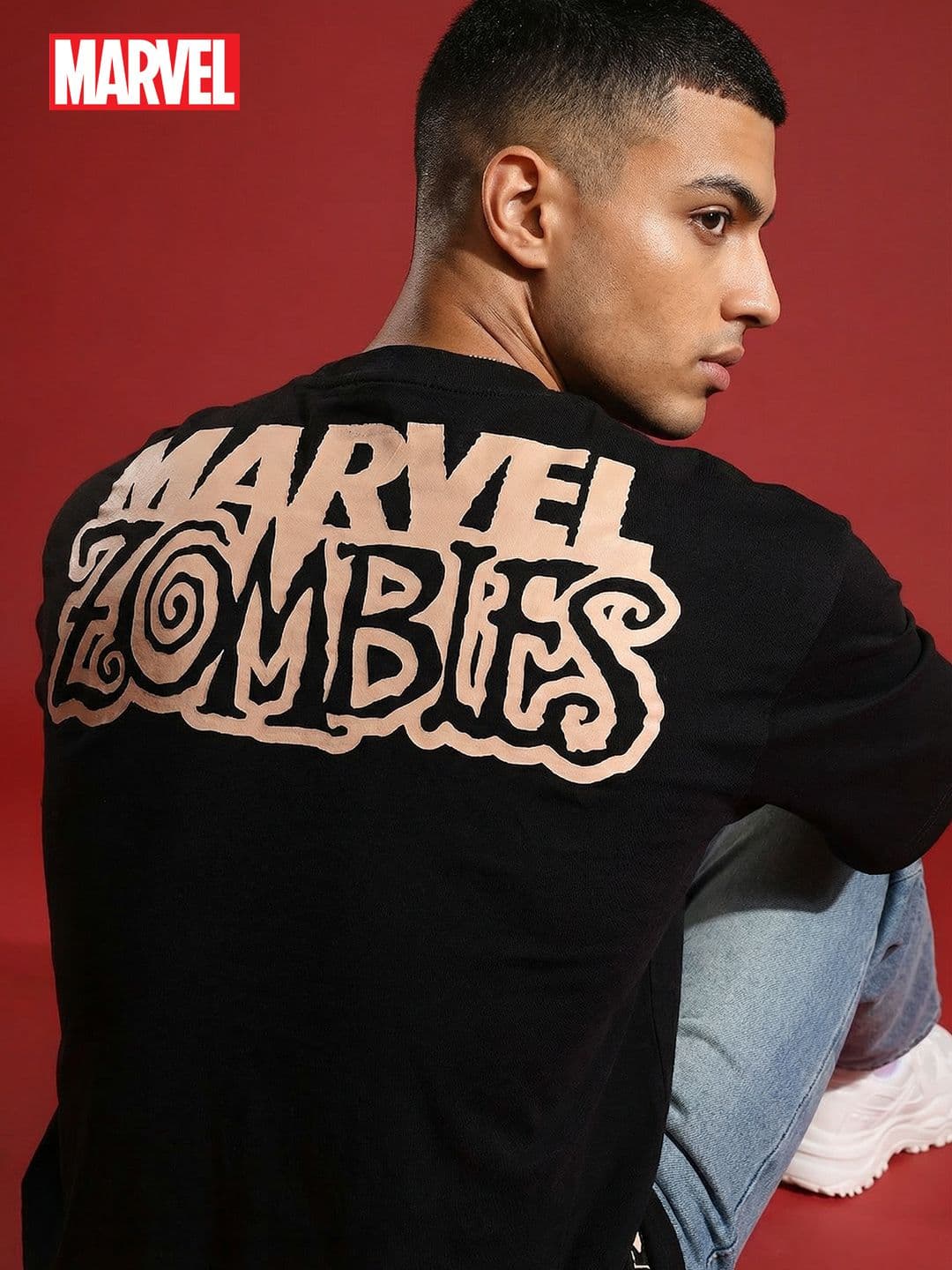 MARVEL STREET Printed Pure Cotton Oversized T-shirt - view 1