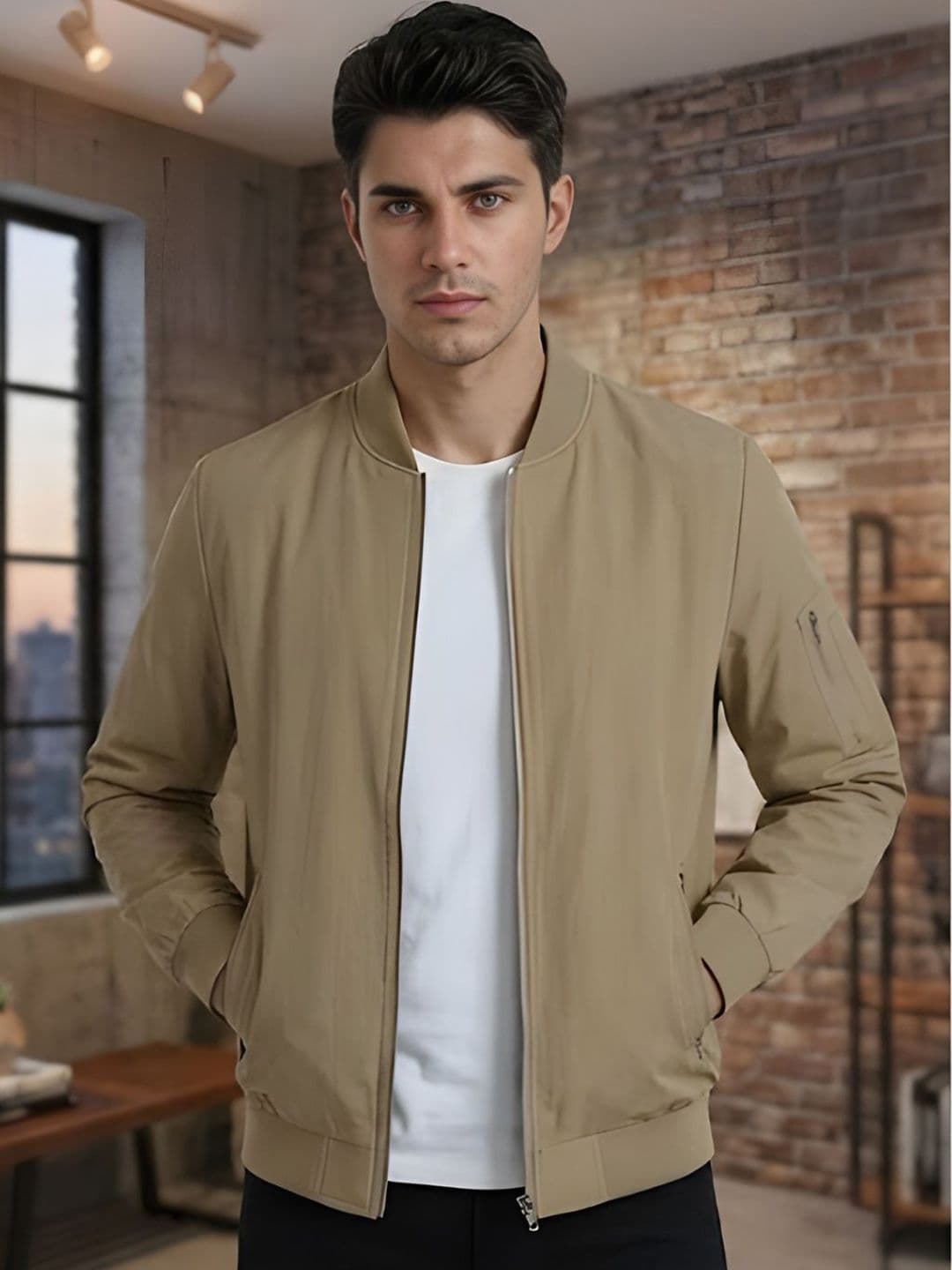MIA FASHION Men Windcheater Biker Jacket - view 1